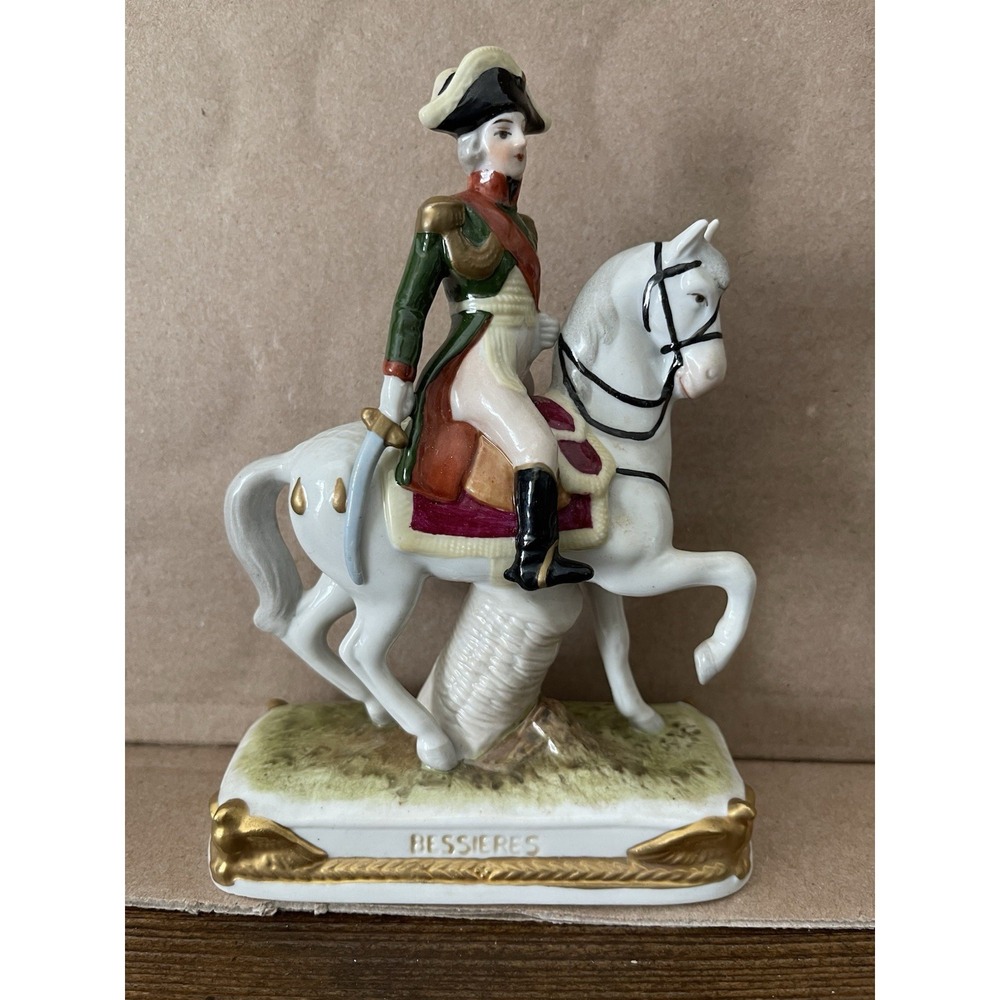 Sitzendorf Porcelain Figurine Bessieres Napoleonic Marshal Horse Made in Germany